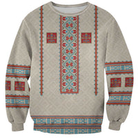 Lithuanian National Costume Sweatshirt Traditional Folk Pattern - Wonder Print Shop