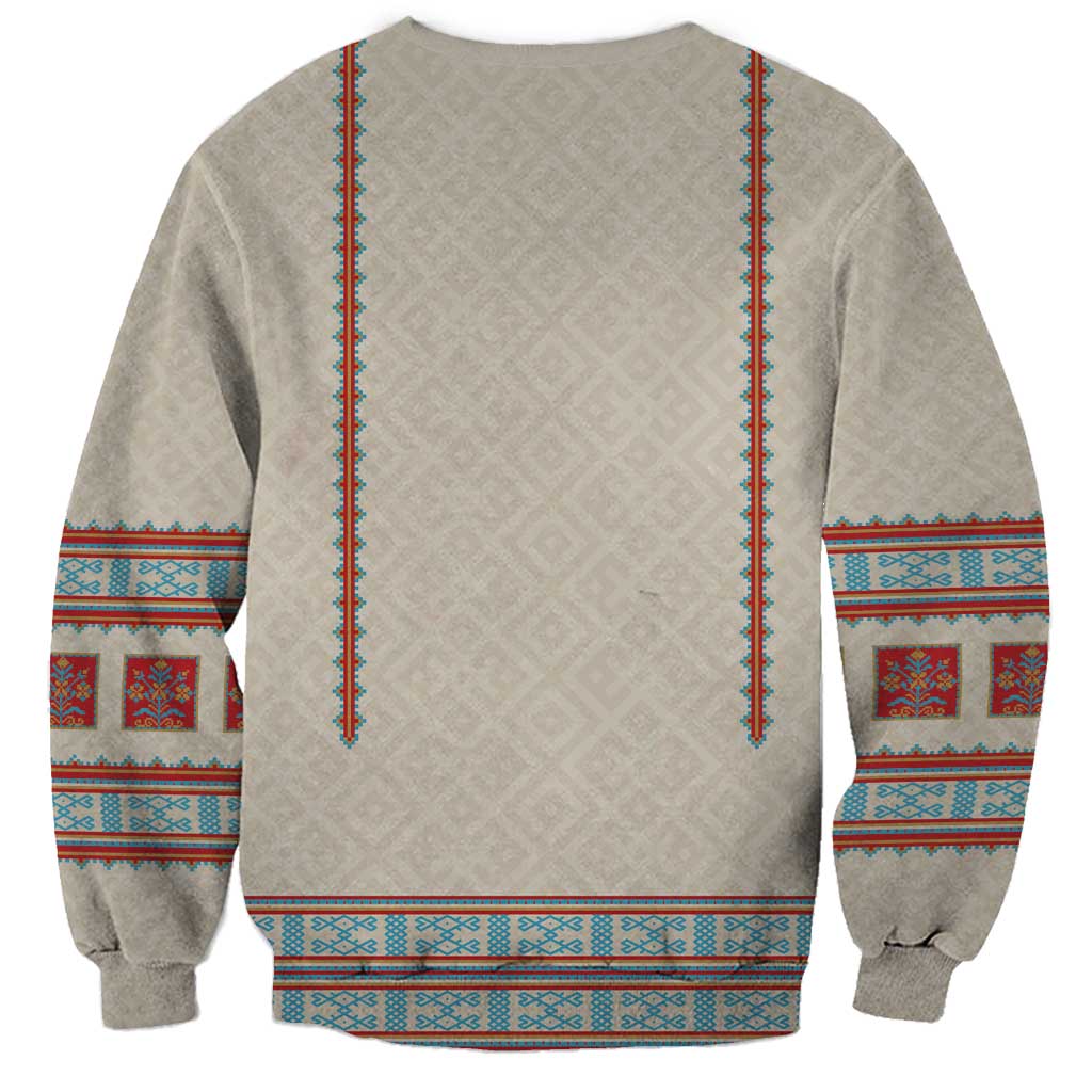 Lithuanian National Costume Sweatshirt Traditional Folk Pattern - Wonder Print Shop