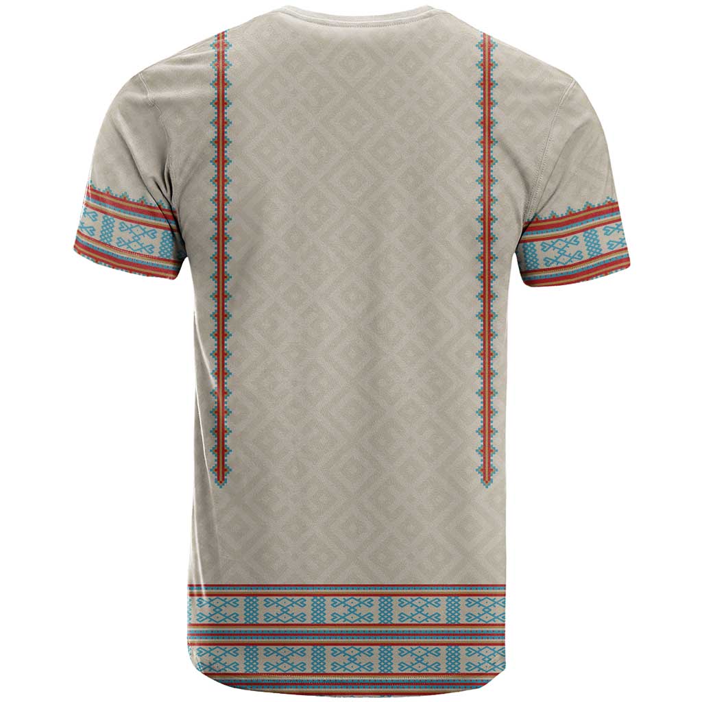 Lithuanian National Costume T Shirt Traditional Folk Pattern - Wonder Print Shop