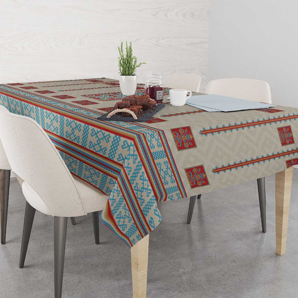 Lithuanian National Costume Tablecloth Traditional Folk Pattern - Wonder Print Shop