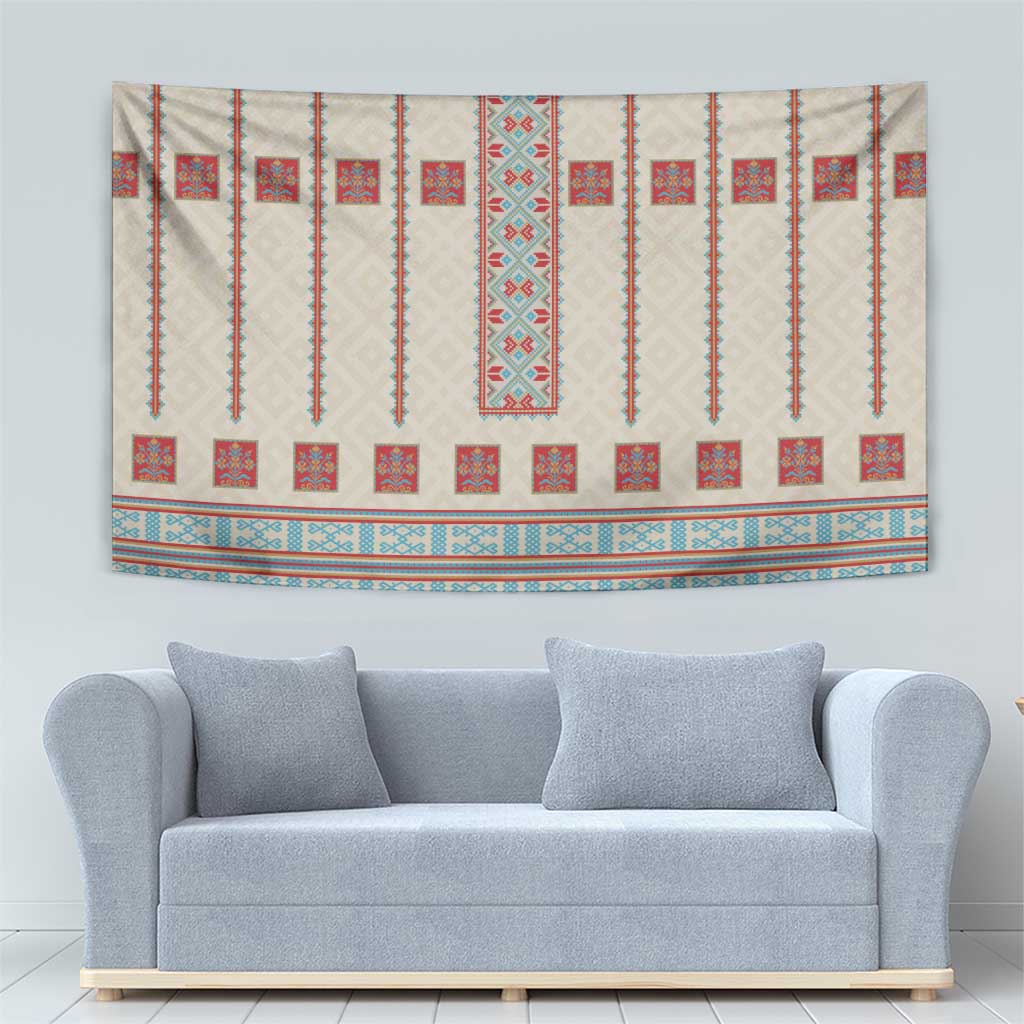 Lithuanian National Costume Tapestry Traditional Folk Pattern - Wonder Print Shop