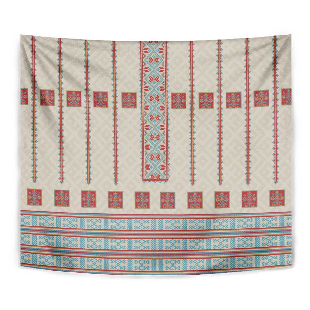 Lithuanian National Costume Tapestry Traditional Folk Pattern - Wonder Print Shop