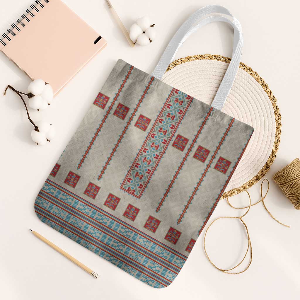 Lithuanian National Costume Tote Bag Traditional Folk Pattern - Wonder Print Shop