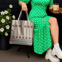 Lithuanian National Costume Tote Bag Traditional Folk Pattern - Wonder Print Shop