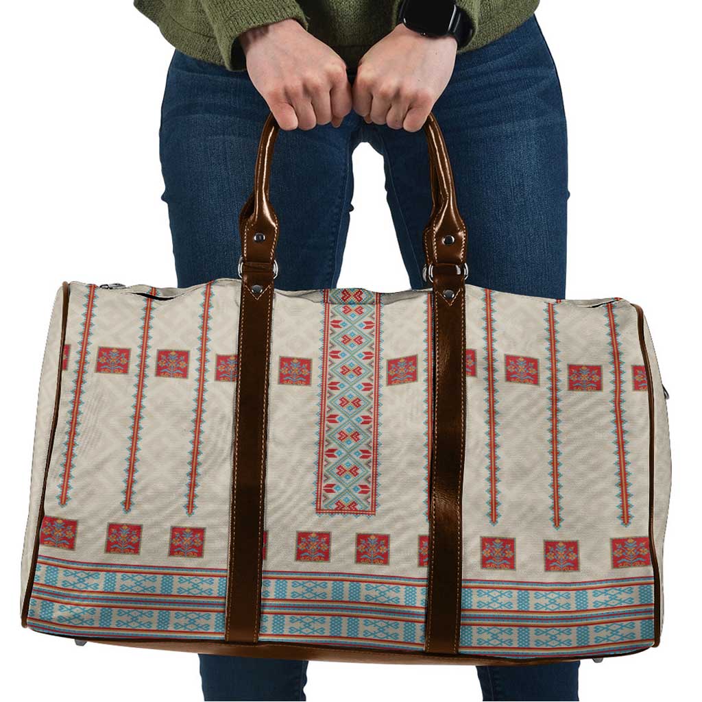 Lithuanian National Costume Travel Bag Traditional Folk Pattern - Wonder Print Shop