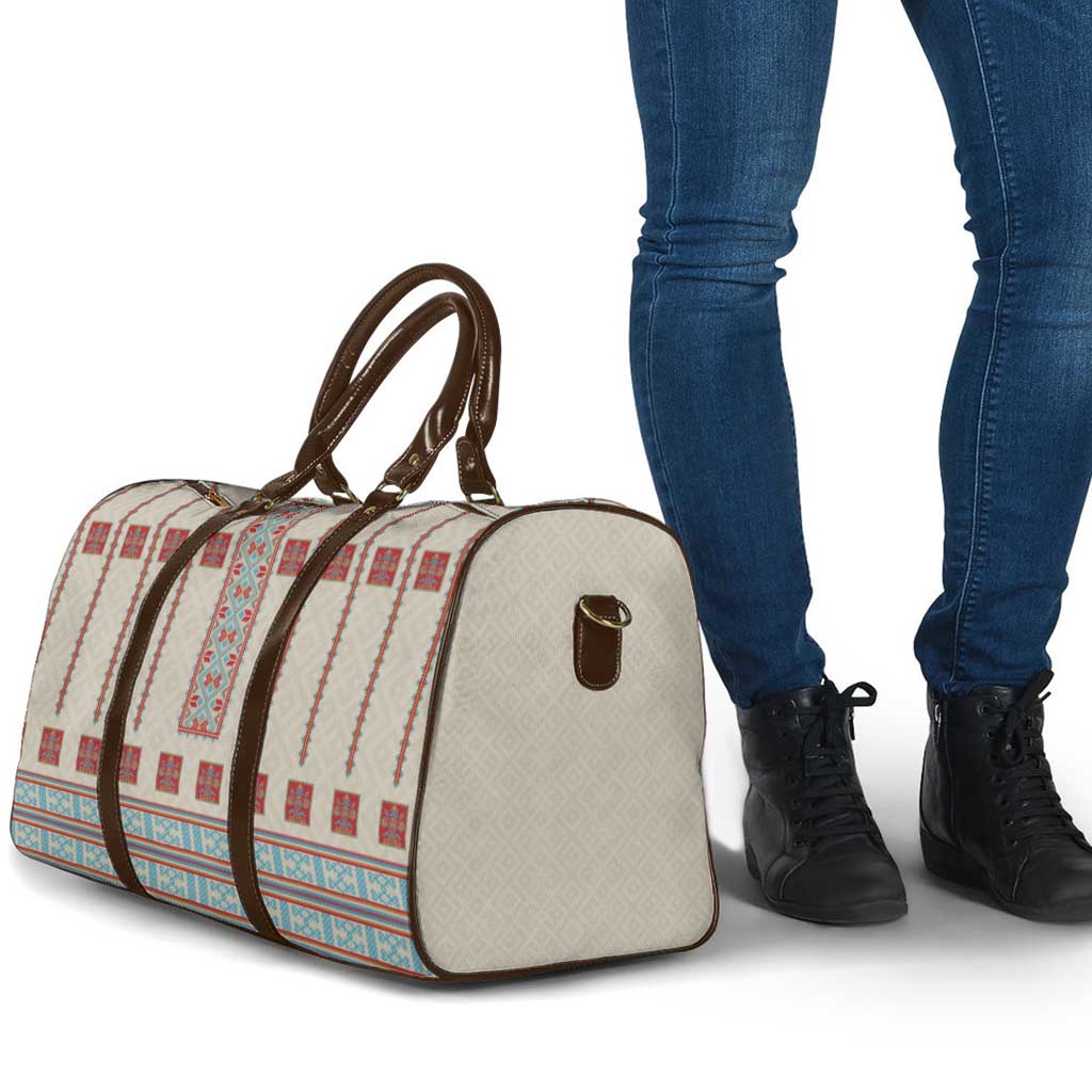 Lithuanian National Costume Travel Bag Traditional Folk Pattern - Wonder Print Shop