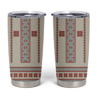 Lithuanian National Costume Tumbler Cup Traditional Folk Pattern - Wonder Print Shop