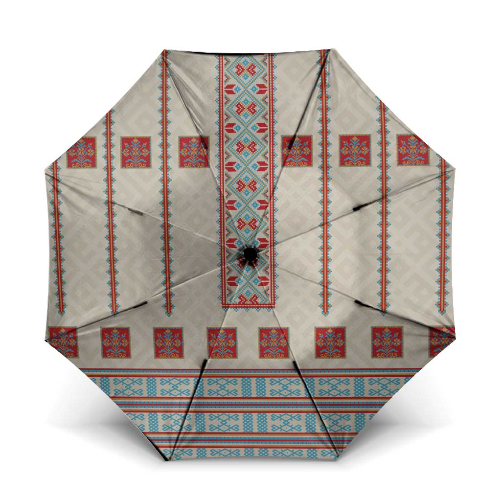 Lithuanian National Costume Umbrella Traditional Folk Pattern - Wonder Print Shop