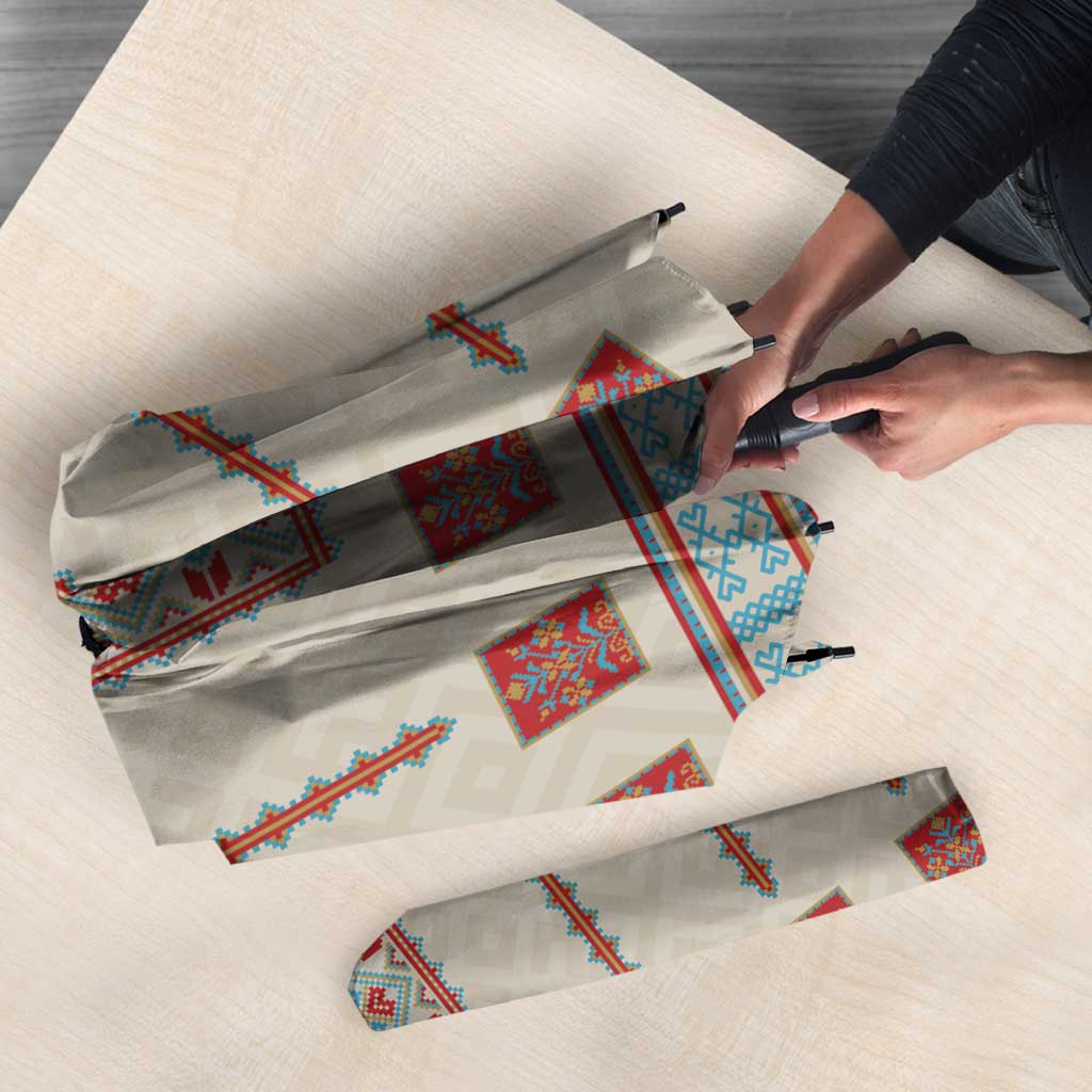 Lithuanian National Costume Umbrella Traditional Folk Pattern - Wonder Print Shop