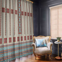 Lithuanian National Costume Window Curtain Traditional Folk Pattern - Wonder Print Shop