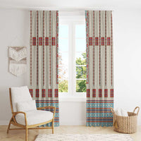 Lithuanian National Costume Window Curtain Traditional Folk Pattern - Wonder Print Shop