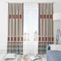 Lithuanian National Costume Window Curtain Traditional Folk Pattern - Wonder Print Shop
