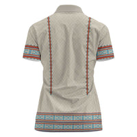 Lithuanian National Costume Women Polo Shirt Traditional Folk Pattern - Wonder Print Shop