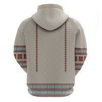 Lithuanian National Costume Zip Hoodie Traditional Folk Pattern - Wonder Print Shop