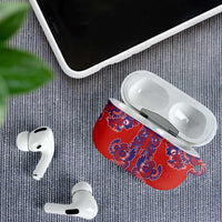 Red Russian National Costume AirPods Case Rooster Motifs Traditional Folk Pattern - Wonder Print Shop