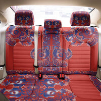 Red Russian National Costume Back Car Seat Cover Rooster Motifs Traditional Folk Pattern - Wonder Print Shop