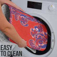 Red Russian National Costume Bathroom Set Rooster Motifs Traditional Folk Pattern - Wonder Print Shop