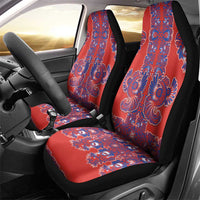 Red Russian National Costume Car Seat Cover Rooster Motifs Traditional Folk Pattern - Wonder Print Shop