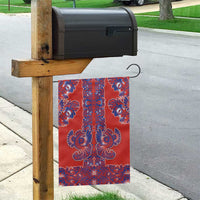 Red Russian National Costume Garden Flag Rooster Motifs Traditional Folk Pattern - Wonder Print Shop