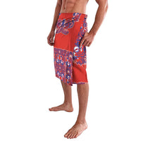 Red Russian National Costume Lavalava Rooster Motifs Traditional Folk Pattern - Wonder Print Shop