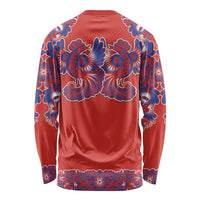 Red Russian National Costume Long Sleeve Shirt Rooster Motifs Traditional Folk Pattern - Wonder Print Shop