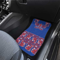 Blue Russian National Costume Car Mats Rooster Motifs Traditional Folk Pattern - Wonder Print Shop