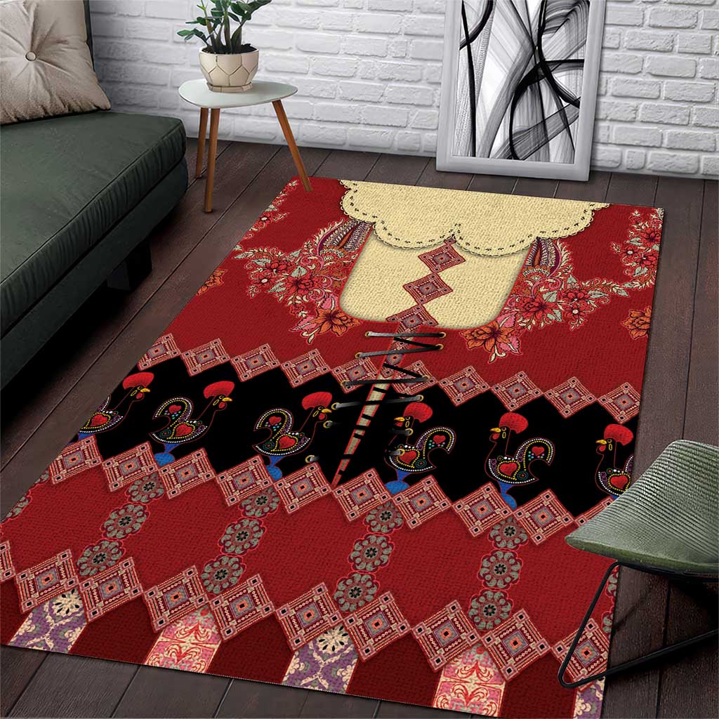 Portugal National Costume Area Rug Barcelos Rooster Patterns - Wonder Print Shop