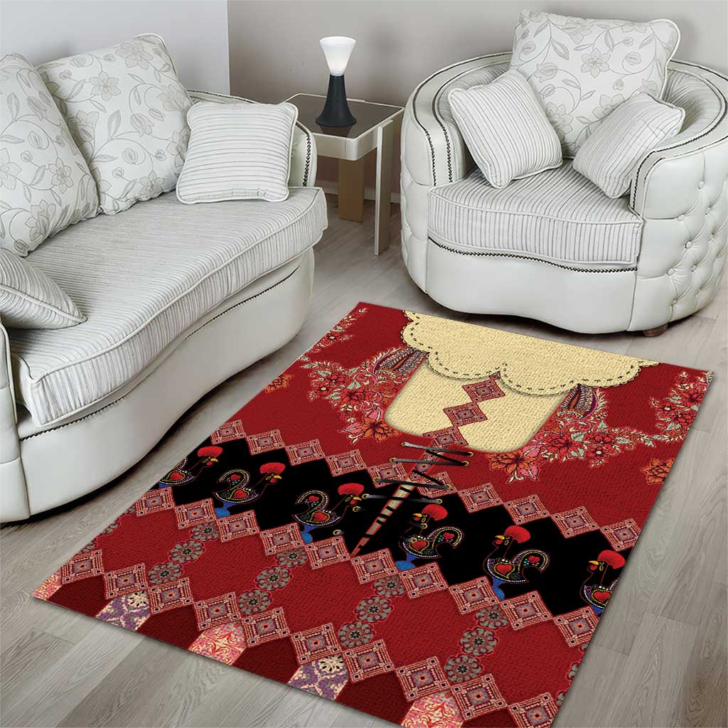 Portugal National Costume Area Rug Barcelos Rooster Patterns - Wonder Print Shop