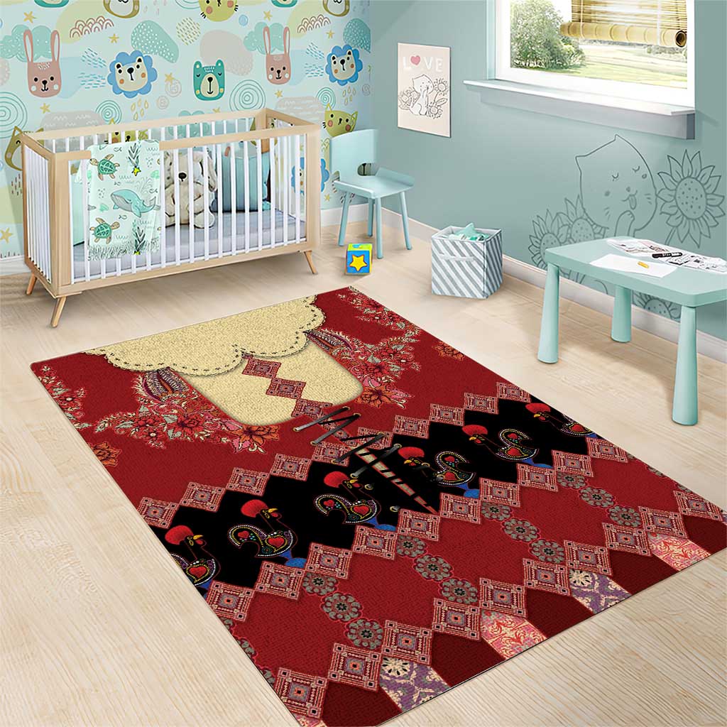 Portugal National Costume Area Rug Barcelos Rooster Patterns - Wonder Print Shop