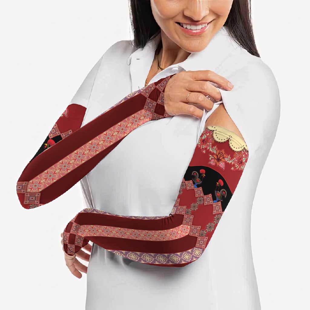 Portugal National Costume Arm Sleeves Barcelos Rooster Patterns - Wonder Print Shop