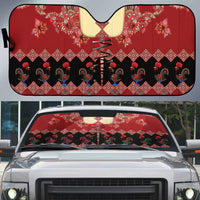 Portugal National Costume Auto Sun Shade Barcelos Rooster Patterns - Wonder Print Shop
