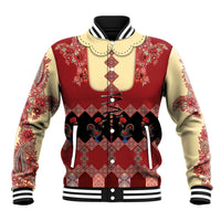 Portugal National Costume Baseball Jacket Barcelos Rooster Patterns - Wonder Print Shop