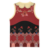 Portugal National Costume Basketball Jersey Barcelos Rooster Patterns - Wonder Print Shop