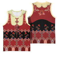 Portugal National Costume Basketball Jersey Barcelos Rooster Patterns - Wonder Print Shop
