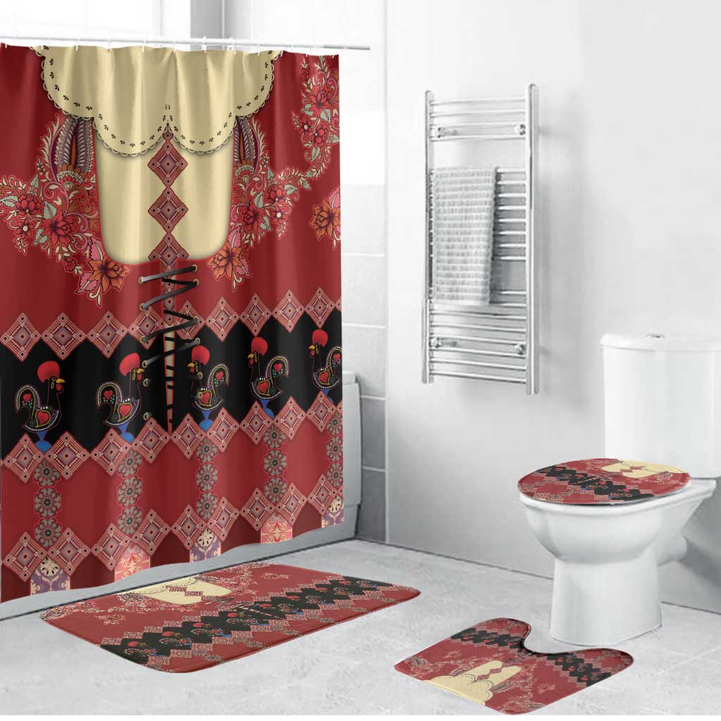 Portugal National Costume Bathroom Set Barcelos Rooster Patterns - Wonder Print Shop