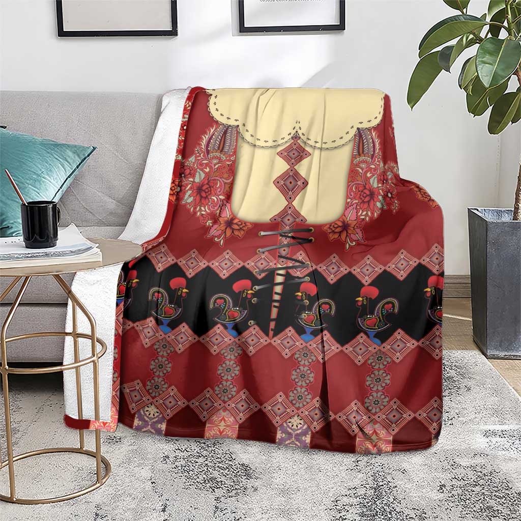 Portugal National Costume Blanket Barcelos Rooster Patterns - Wonder Print Shop