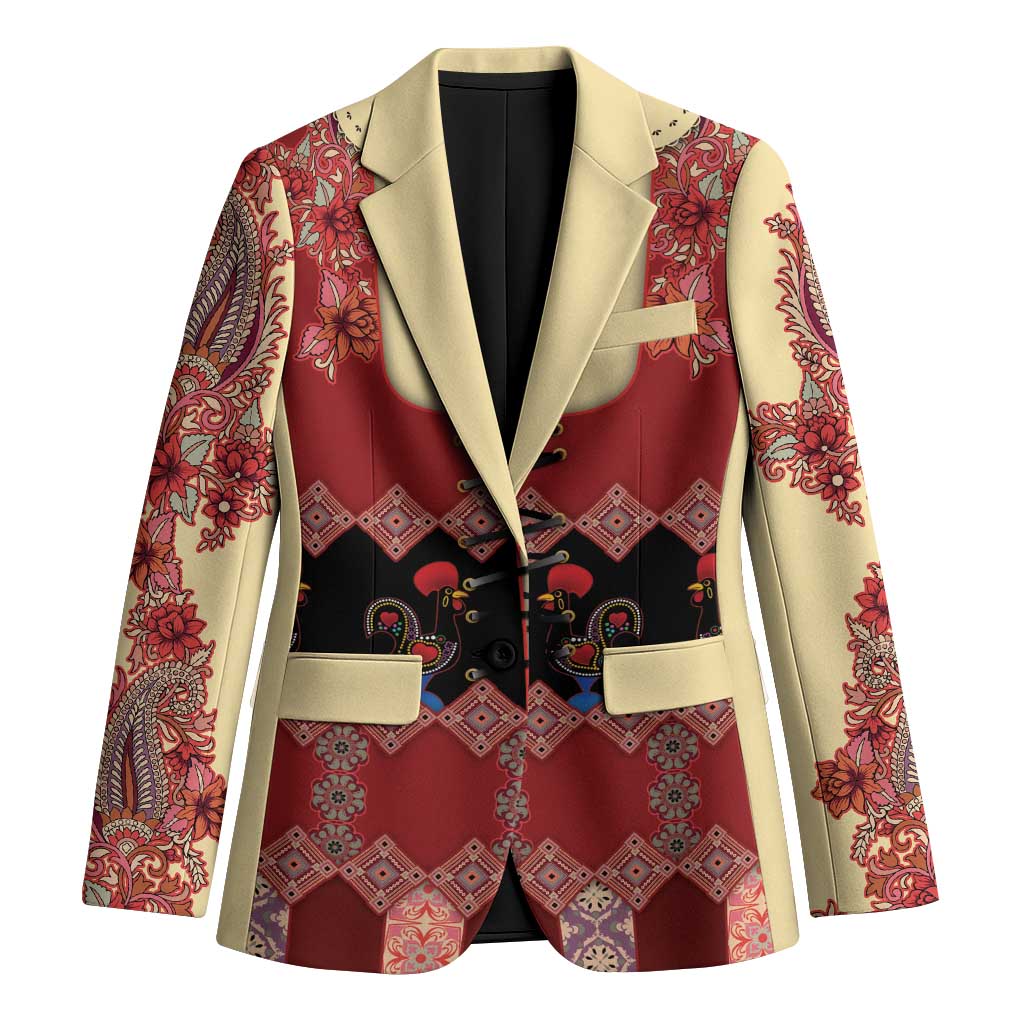 Portugal National Costume Blazer Barcelos Rooster Patterns - Wonder Print Shop