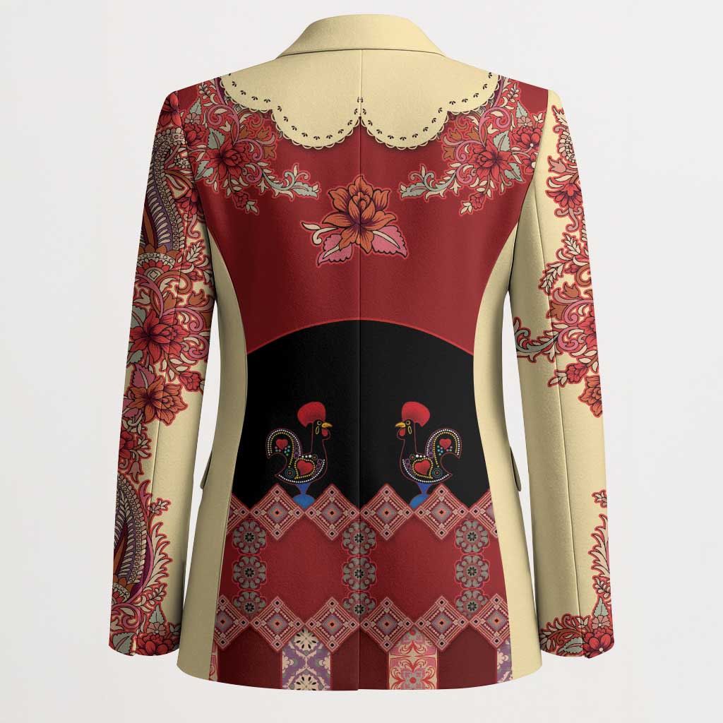 Portugal National Costume Blazer Barcelos Rooster Patterns - Wonder Print Shop