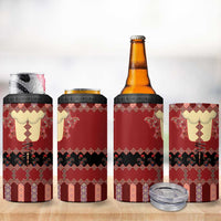 Portugal National Costume 4 in 1 Can Cooler Tumbler Barcelos Rooster Patterns - Wonder Print Shop