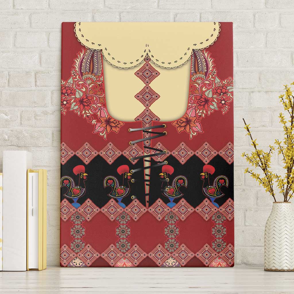 Portugal National Costume Canvas Wall Art Barcelos Rooster Patterns - Wonder Print Shop