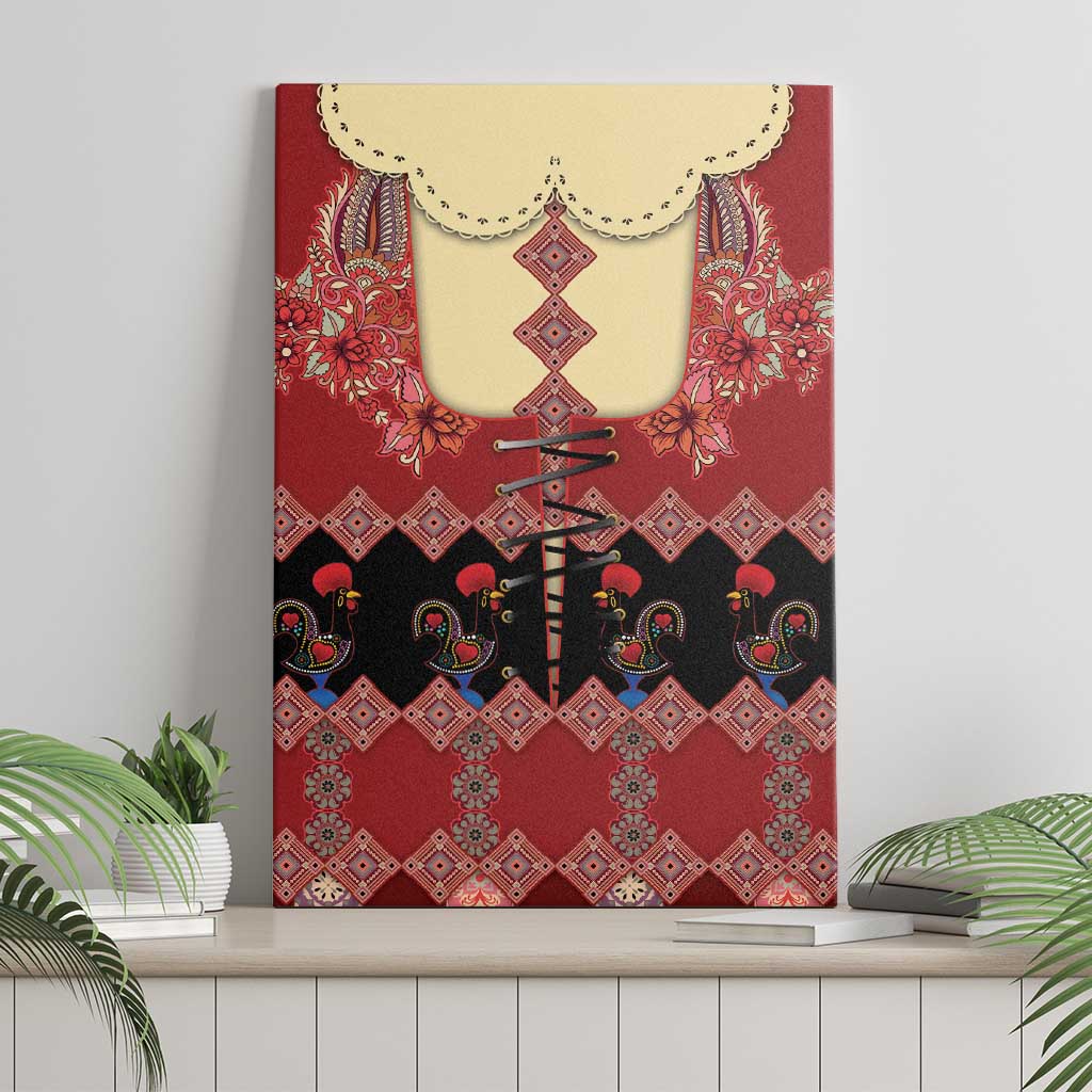 Portugal National Costume Canvas Wall Art Barcelos Rooster Patterns - Wonder Print Shop