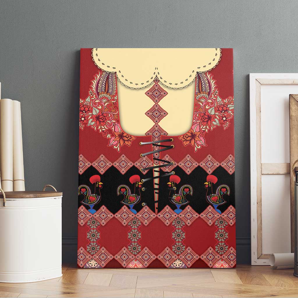 Portugal National Costume Canvas Wall Art Barcelos Rooster Patterns - Wonder Print Shop