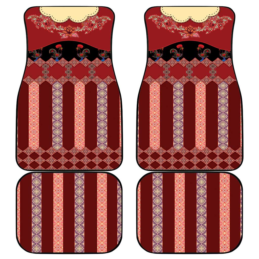 Portugal National Costume Car Mats Barcelos Rooster Patterns - Wonder Print Shop