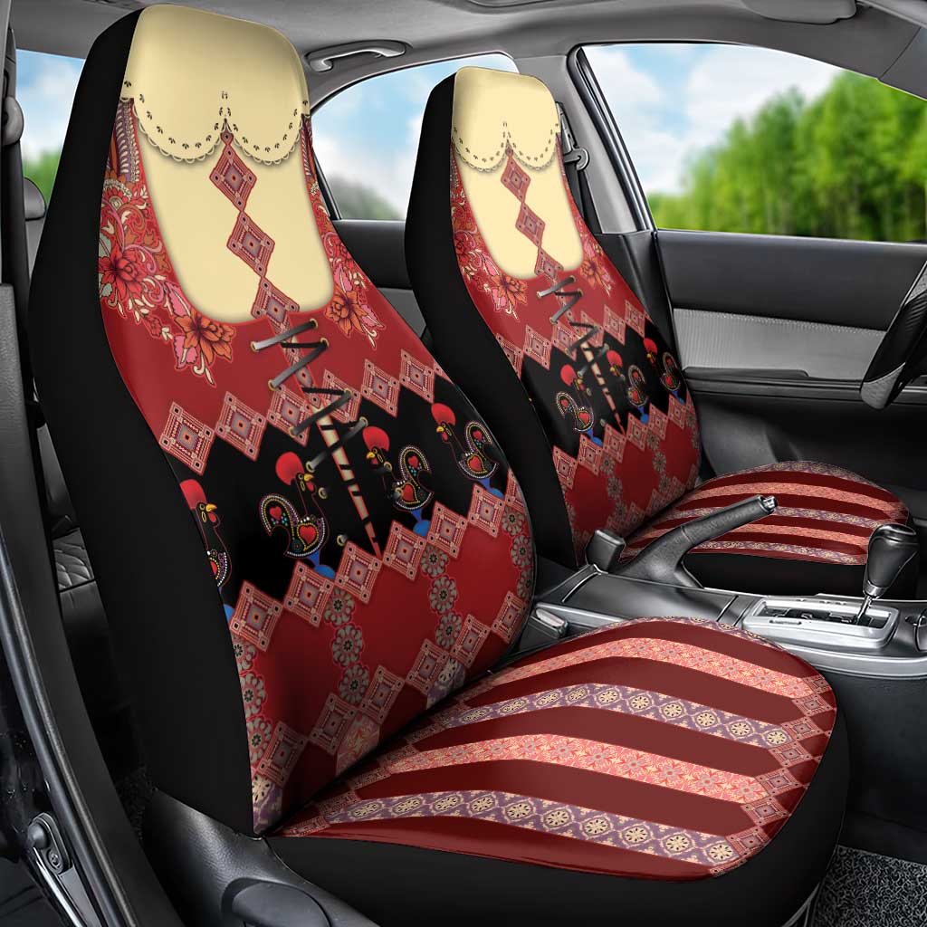 Portugal National Costume Car Seat Cover Barcelos Rooster Patterns - Wonder Print Shop