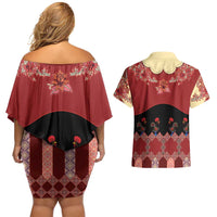 Portugal National Costume Couples Matching Off Shoulder Short Dress and Hawaiian Shirt Barcelos Rooster Patterns - Wonder Print Shop