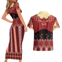 Portugal National Costume Couples Matching Short Sleeve Bodycon Dress and Hawaiian Shirt Barcelos Rooster Patterns - Wonder Print Shop