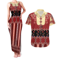 Portugal National Costume Couples Matching Tank Maxi Dress and Hawaiian Shirt Barcelos Rooster Patterns - Wonder Print Shop