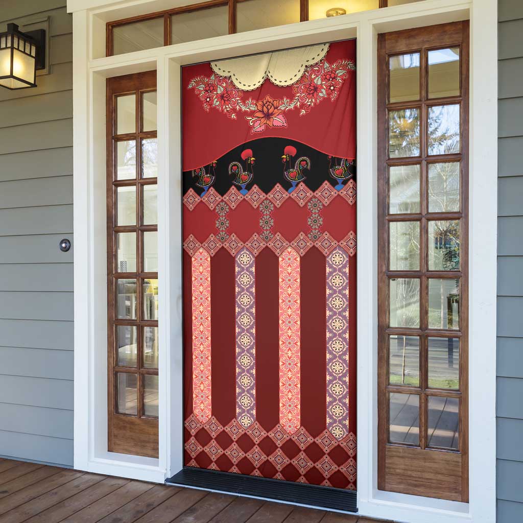 Portugal National Costume Door Cover Barcelos Rooster Patterns - Wonder Print Shop