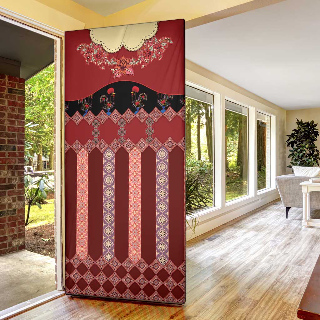 Portugal National Costume Door Cover Barcelos Rooster Patterns - Wonder Print Shop