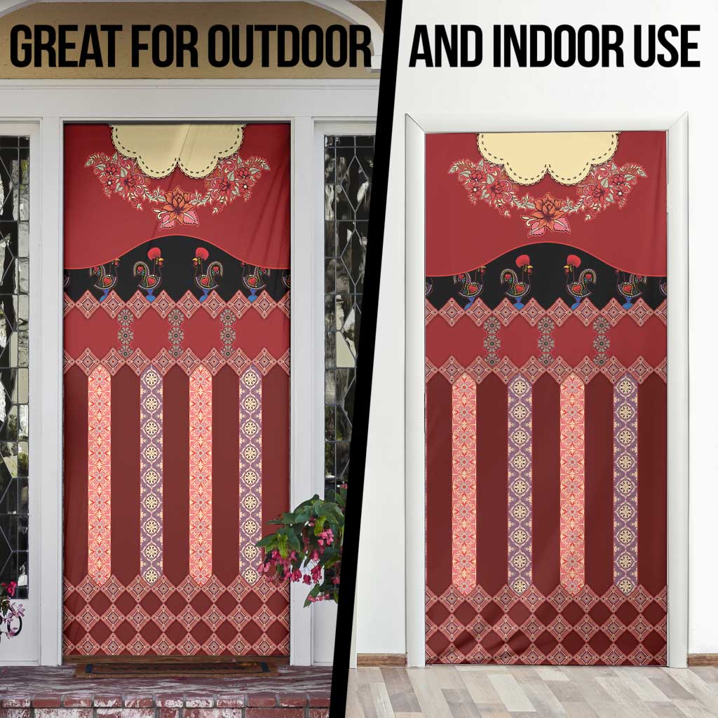 Portugal National Costume Door Cover Barcelos Rooster Patterns - Wonder Print Shop
